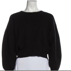 Alexander Wang pearl chain cross back sweater